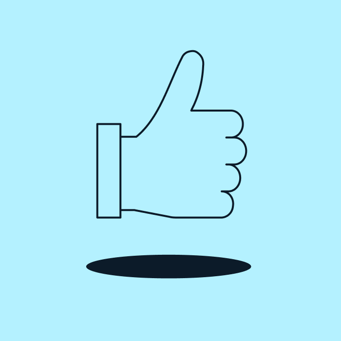 simple illustration of thumbs up