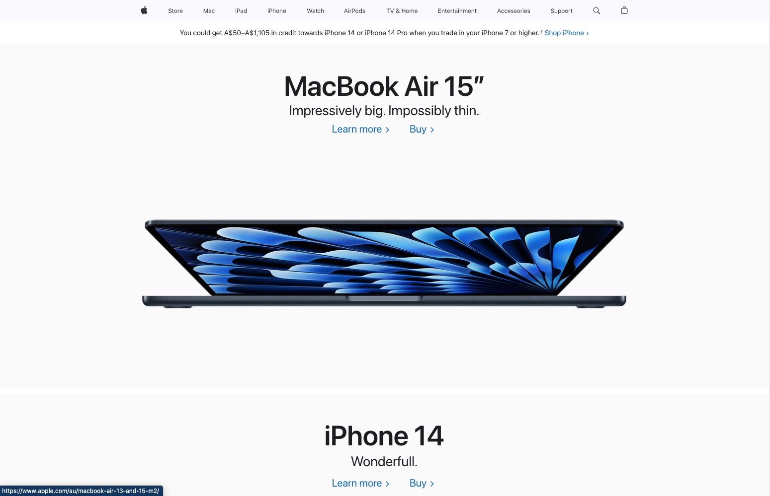 Image of Apple's Website