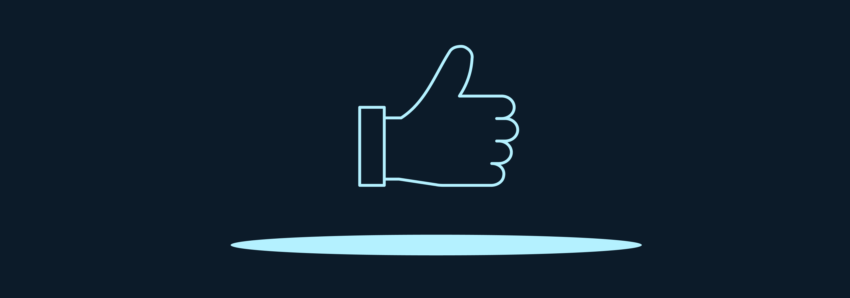 Simple illustration of a thumbs up