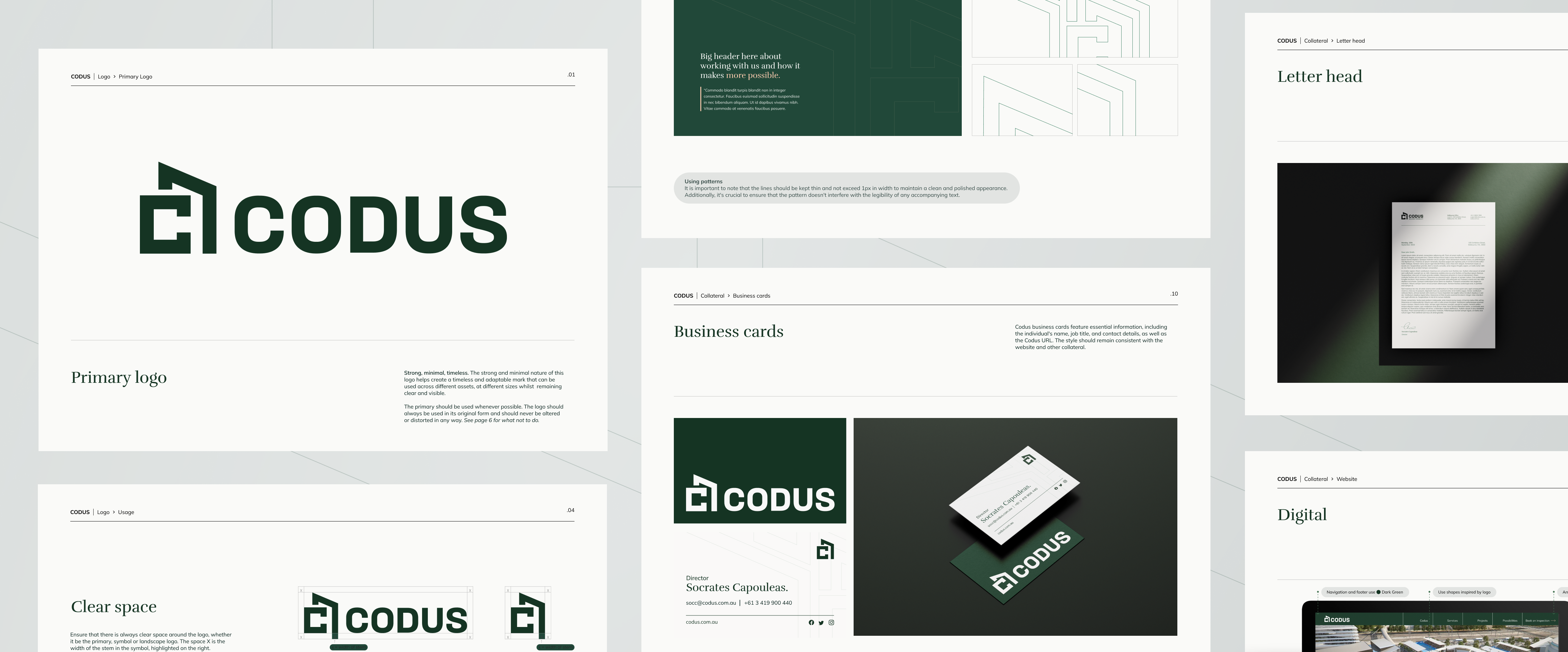 Styleguide pages for the new Codus branding